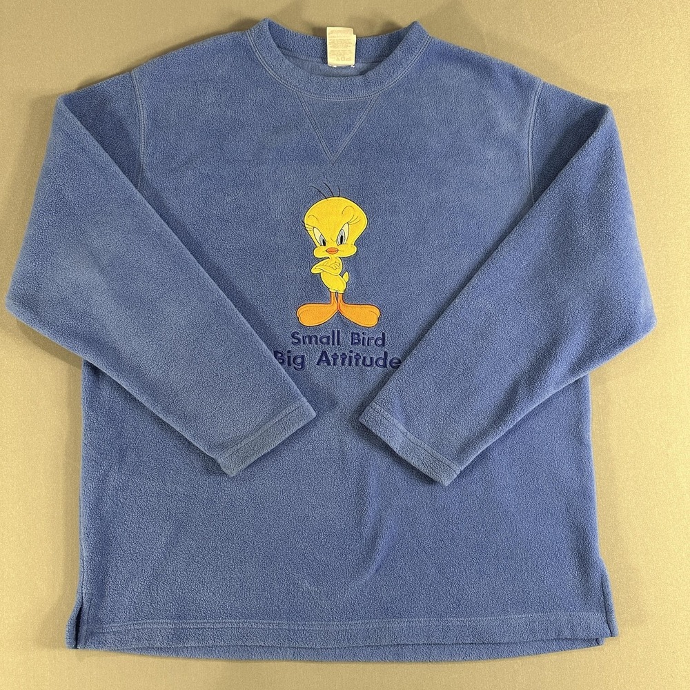 Vintage Warner Bros Studio Store Sweatshirt‎ Mens Large Blue Tweety Pullover